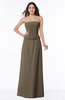 ColsBM Analia Carafe Brown Elegant A-line Sleeveless Zip up Floor Length Plus Size Bridesmaid Dresses