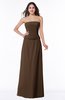 ColsBM Analia Chocolate Brown Elegant A-line Sleeveless Zip up Floor Length Plus Size Bridesmaid Dresses
