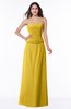 ColsBM Analia Lemon Curry Elegant A-line Sleeveless Zip up Floor Length Plus Size Bridesmaid Dresses