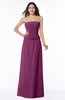 ColsBM Analia Raspberry Elegant A-line Sleeveless Zip up Floor Length Plus Size Bridesmaid Dresses