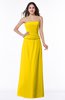 ColsBM Analia Yellow Elegant A-line Sleeveless Zip up Floor Length Plus Size Bridesmaid Dresses