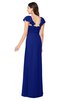 ColsBM Karla Electric Blue Mature A-line Short Sleeve Half Backless Sash Plus Size Bridesmaid Dresses