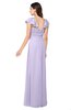 ColsBM Karla Light Purple Mature A-line Short Sleeve Half Backless Sash Plus Size Bridesmaid Dresses
