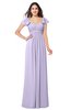 ColsBM Karla Pastel Lilac Mature A-line Short Sleeve Half Backless Sash Plus Size Bridesmaid Dresses