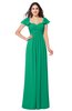 ColsBM Karla Pepper Green Mature A-line Short Sleeve Half Backless Sash Plus Size Bridesmaid Dresses