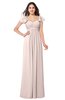 ColsBM Karla Silver Peony Mature A-line Short Sleeve Half Backless Sash Plus Size Bridesmaid Dresses