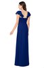 ColsBM Karla Sodalite Blue Mature A-line Short Sleeve Half Backless Sash Plus Size Bridesmaid Dresses