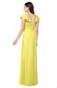 ColsBM Karla Yellow Iris Mature A-line Short Sleeve Half Backless Sash Plus Size Bridesmaid Dresses