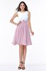 ColsBM Hallie Baby Pink Cute A-line Jewel Zipper Chiffon Plus Size Bridesmaid Dresses