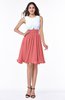 ColsBM Hallie Coral Cute A-line Jewel Zipper Chiffon Plus Size Bridesmaid Dresses