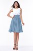 ColsBM Hallie Dusty Blue Cute A-line Jewel Zipper Chiffon Plus Size Bridesmaid Dresses