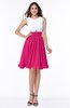 ColsBM Hallie Fandango Pink Cute A-line Jewel Zipper Chiffon Plus Size Bridesmaid Dresses