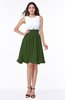 ColsBM Hallie Garden Green Cute A-line Jewel Zipper Chiffon Plus Size Bridesmaid Dresses