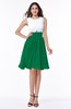 ColsBM Hallie Green Cute A-line Jewel Zipper Chiffon Plus Size Bridesmaid Dresses