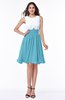 ColsBM Hallie Light Blue Cute A-line Jewel Zipper Chiffon Plus Size Bridesmaid Dresses