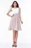 ColsBM Hallie Light Pink Cute A-line Jewel Zipper Chiffon Plus Size Bridesmaid Dresses
