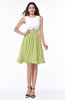 ColsBM Hallie Lime Green Cute A-line Jewel Zipper Chiffon Plus Size Bridesmaid Dresses