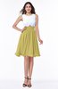 ColsBM Hallie Misted Yellow Cute A-line Jewel Zipper Chiffon Plus Size Bridesmaid Dresses