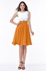 ColsBM Hallie Orange Cute A-line Jewel Zipper Chiffon Plus Size Bridesmaid Dresses