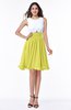 ColsBM Hallie Pale Yellow Cute A-line Jewel Zipper Chiffon Plus Size Bridesmaid Dresses