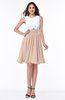 ColsBM Hallie Peach Puree Cute A-line Jewel Zipper Chiffon Plus Size Bridesmaid Dresses