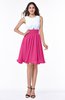 ColsBM Hallie Rose Pink Cute A-line Jewel Zipper Chiffon Plus Size Bridesmaid Dresses