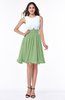 ColsBM Hallie Sage Green Cute A-line Jewel Zipper Chiffon Plus Size Bridesmaid Dresses