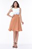 ColsBM Hallie Salmon Cute A-line Jewel Zipper Chiffon Plus Size Bridesmaid Dresses