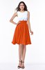 ColsBM Hallie Tangerine Cute A-line Jewel Zipper Chiffon Plus Size Bridesmaid Dresses