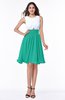 ColsBM Hallie Viridian Green Cute A-line Jewel Zipper Chiffon Plus Size Bridesmaid Dresses
