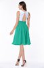 ColsBM Hallie Viridian Green Cute A-line Jewel Zipper Chiffon Plus Size Bridesmaid Dresses