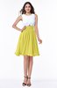 ColsBM Hallie Yellow Iris Cute A-line Jewel Zipper Chiffon Plus Size Bridesmaid Dresses