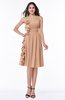 ColsBM Arely Almost Apricot Modern A-line Sweetheart Zip up Knee Length Fringe Plus Size Bridesmaid Dresses