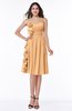 ColsBM Arely Apricot Modern A-line Sweetheart Zip up Knee Length Fringe Plus Size Bridesmaid Dresses