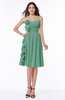 ColsBM Arely Beryl Green Modern A-line Sweetheart Zip up Knee Length Fringe Plus Size Bridesmaid Dresses