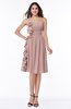 ColsBM Arely Blush Pink Modern A-line Sweetheart Zip up Knee Length Fringe Plus Size Bridesmaid Dresses