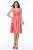 ColsBM Arely Coral Modern A-line Sweetheart Zip up Knee Length Fringe Plus Size Bridesmaid Dresses