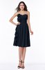 ColsBM Arely Navy Blue Modern A-line Sweetheart Zip up Knee Length Fringe Plus Size Bridesmaid Dresses