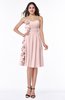 ColsBM Arely Pastel Pink Modern A-line Sweetheart Zip up Knee Length Fringe Plus Size Bridesmaid Dresses
