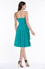 ColsBM Arely Peacock Blue Modern A-line Sweetheart Zip up Knee Length Fringe Plus Size Bridesmaid Dresses