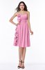 ColsBM Arely Pink Modern A-line Sweetheart Zip up Knee Length Fringe Plus Size Bridesmaid Dresses