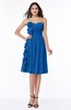 ColsBM Arely Royal Blue Modern A-line Sweetheart Zip up Knee Length Fringe Plus Size Bridesmaid Dresses