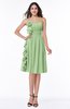ColsBM Arely Sage Green Modern A-line Sweetheart Zip up Knee Length Fringe Plus Size Bridesmaid Dresses