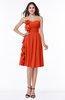 ColsBM Arely Tangerine Tango Modern A-line Sweetheart Zip up Knee Length Fringe Plus Size Bridesmaid Dresses