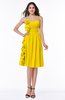 ColsBM Arely Yellow Modern A-line Sweetheart Zip up Knee Length Fringe Plus Size Bridesmaid Dresses