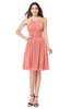 ColsBM Ariana Desert Flower Glamorous A-line Jewel Sleeveless Zipper Knee Length Bridesmaid Dresses