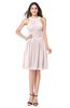 ColsBM Ariana Light Pink Glamorous A-line Jewel Sleeveless Zipper Knee Length Bridesmaid Dresses