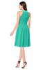ColsBM Ariana Viridian Green Glamorous A-line Jewel Sleeveless Zipper Knee Length Bridesmaid Dresses