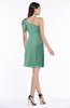 ColsBM Kaya Beryl Green Glamorous Column One Shoulder Half Backless Mini Tassel Plus Size Bridesmaid Dresses