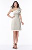 ColsBM Kaya Off White Glamorous Column One Shoulder Half Backless Mini Tassel Plus Size Bridesmaid Dresses